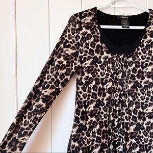 Style & Co. Leopard Print Top. Size Small. 100% Nylon.